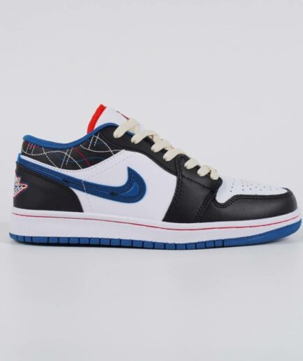 Jordan 1 Low SE Industrial Blue Siren Red Sashiko